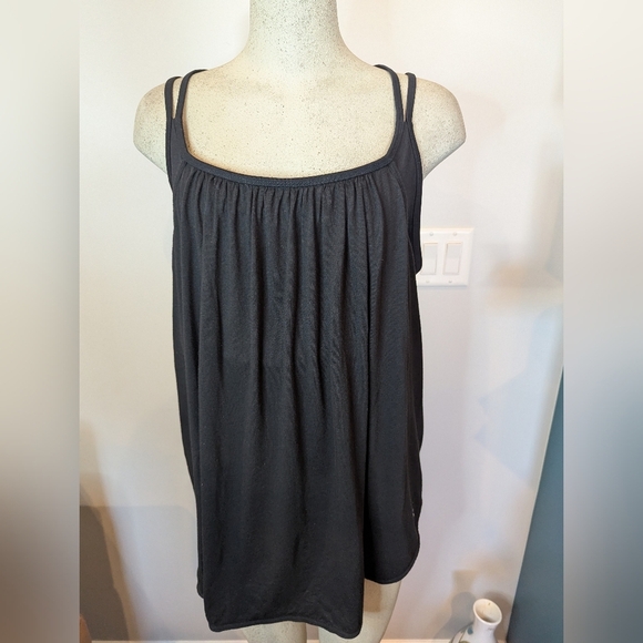 Torrid Performance cotton Scoop Neck Active Tank With Bra Deep Black Size 3x. - Picture 13 of 16